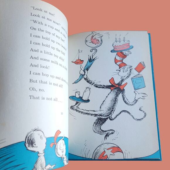 Vintage 1985 Dr. Seuss' :the Cat in The Hat" Hardcover Children's Book - Picture 6 of 7